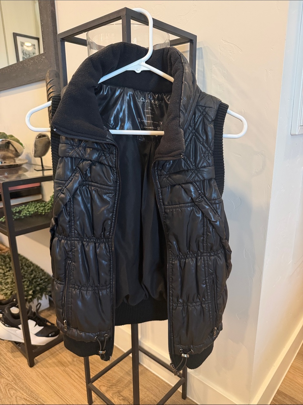 Calvin Klein Black Quilted Sleeveless Puffer Vest